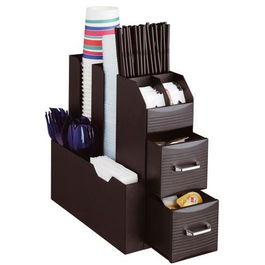 Archivo 2000 Organizador La Hora Del Café con 2 Cajones y Compartimentos para Almacenaje de Cápsulas, Azúcar, Vasos y Servilletas