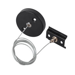 Kit de Suspensión para Carril Monofásico Negro Cable 1 Metro HO-SUS-M-N