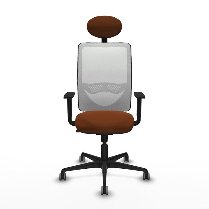 PIQUERAS Y CRESPO Silla de oficina Zulema con mecanismo Sincro, Marrón y Blanco PIQUERAS Y CRESPO Silla de oficina Zulema con mecanismo Sincro, Marrón y Blanco