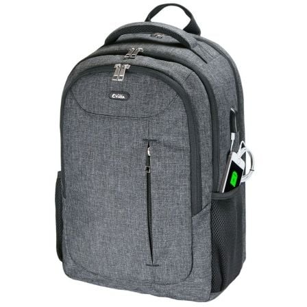 MOCHILA E-VITTA POWER GRIS - PARA PORTÁTILES HASTA 15.4"-17"/39.1-43.18CM - 3 DEPARTAMENTOS - INCLUYE CONECTOR USB PARA POWERBANK - 2 ASAS MOCHILA E-VITTA POWER GRIS - PARA PORTÁTILES HASTA 15.4"-17"/39.1-43.18CM - 3 DEPARTAMENTOS - INCLUYE CONECTOR USB PARA POWERBANK - 2 ASAS