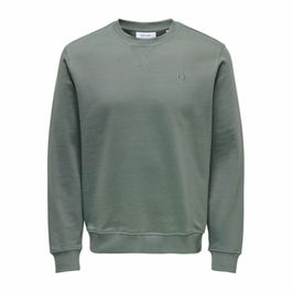 Sudadera sin Capucha Hombre Only & Sons Onsdan Unshed Reg Crew Neck Verde oscuro