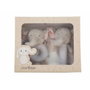 Creaciones Llopis Set de Elefante con Muselina y Sonajero
