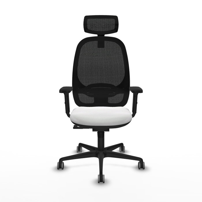 PIQUERAS Y CRESPO Silla de oficina Cilanco con mecanismo Sincro, Blanco y Negro PIQUERAS Y CRESPO Silla de oficina Cilanco con mecanismo Sincro, Blanco y Negro