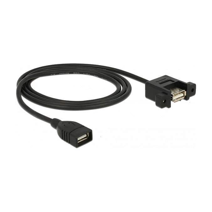 DeLOCK Cable USB 2.0 Tipo A hembra a hembra 85460, 1 m, Negro DeLOCK Cable USB 2.0 Tipo A hembra a hembra 85460, 1 m, Negro