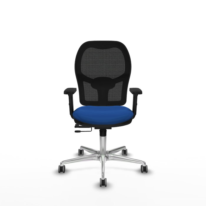 PIQUERAS Y CRESPO Silla de oficina Jorquera con mecanismo Sincro/Traslack Azul y Negro