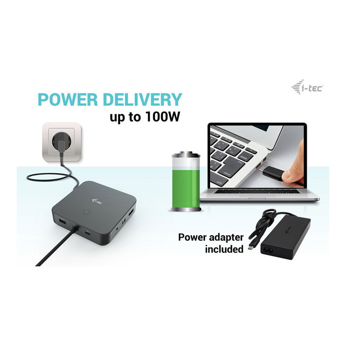 I-tec Docking Station USB-C HDMI + 2x DisplayPort con Power Delivery 100W I-tec Docking Station USB-C HDMI + 2x DisplayPort con Power Delivery 100W