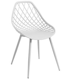 DKD Home Decor Silla PP Metal Blanca