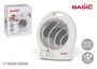 Basic Home Calefactor Aire 1000-2000W 13 cm ancho x 26.5 cm alto x 23 cm largo (4 Unidades)