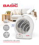 Basic Home Calefactor Aire 1000-2000W 13 cm ancho x 26.5 cm alto x 23 cm largo (4 Unidades)