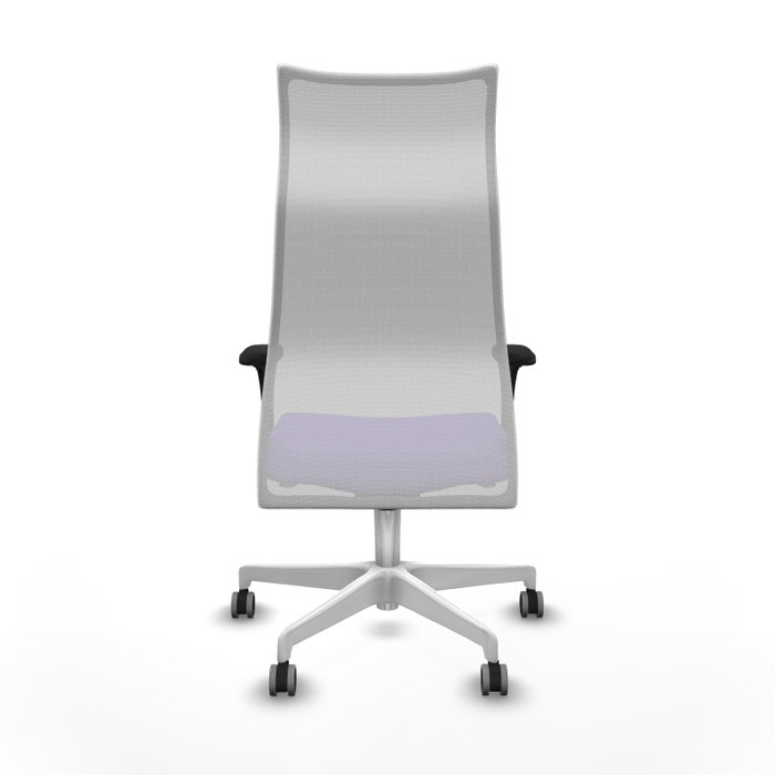 PIQUERAS Y CRESPO Sillón Albacete con Mecanismo Sincro, Tela Lila y Malla Blanca, Base Blanca, Brazos 1D, Ruedas 65mm PIQUERAS Y CRESPO Sillón Albacete con Mecanismo Sincro, Tela Lila y Malla Blanca, Base Blanca, Brazos 1D, Ruedas 65mm