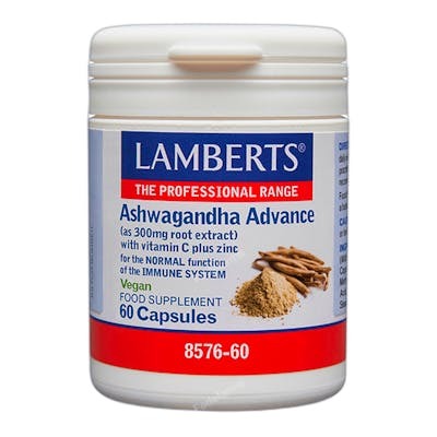 LAMBERTS Ashwagandha 6000 mg con Vitamina C y Zinc 60 Cápsulas