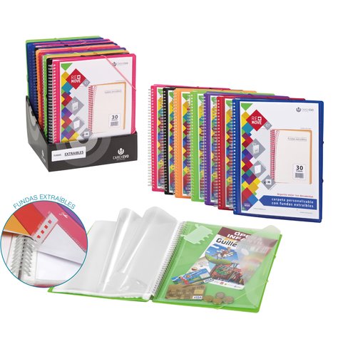 Carpeta Fundas (Tarifario) Carchivo Remove Espiral Pp A4 Canguro Con Goma Expositor De 12 3X Ref. 540020 20 F. 4X Ref. 540030 30 F. 3X Ref. 540040 40 F. 2X Ref. 540050 50 F. Carpeta Fundas (Tarifario) Carchivo Remove Espiral Pp A4 Canguro Con Goma Expositor De 12 3X Ref. 540020 20 F. 4X Ref. 540030 30 F. 3X Ref. 540040 40 F. 2X Ref. 540050 50 F.