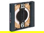 Giftdecor Reloj de Pared Negro Metal 40x40x3.5cm (Set de 6)