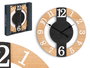Giftdecor Reloj de Pared Negro Metal 40x40x3.5cm (Set de 6)