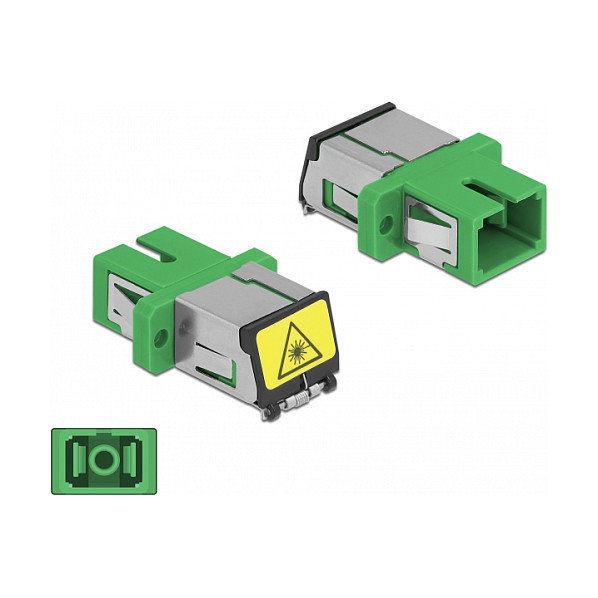 DeLOCK Acoplador de Fibra Óptica SC Simplex Monomodo Verde