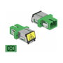 DeLOCK Acoplador de Fibra Óptica SC Simplex Monomodo Verde