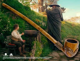 The Noble Collection Réplica Pipa de Bilbo Bolsón El Hobbit Tamaño Real 23 cm