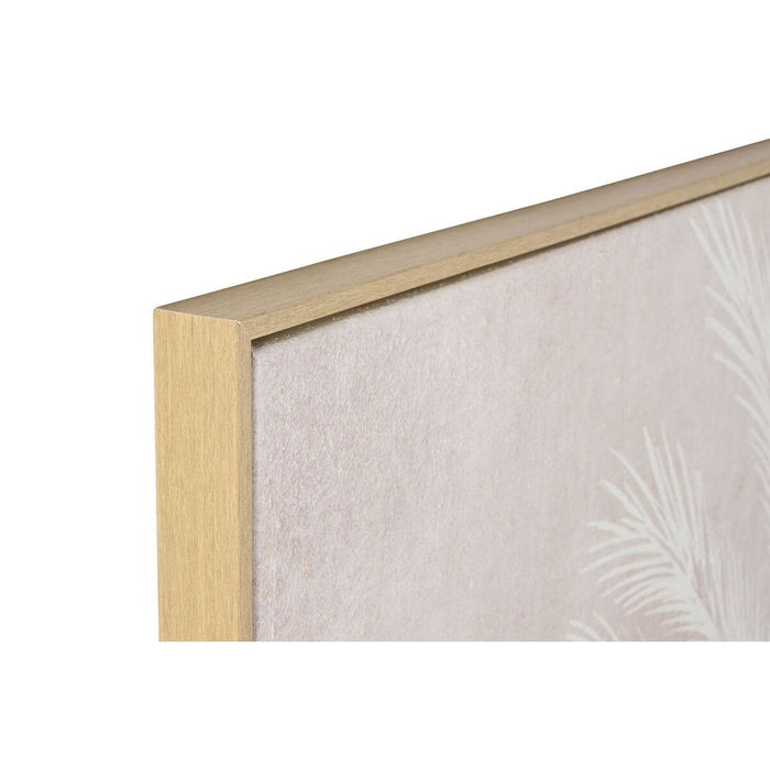 DKD Home Decor Cuadro Tropical Beige Blanco 4 x 140 x 100 cm (2 Unidades)