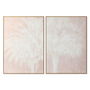 DKD Home Decor Cuadro Tropical Beige Blanco 4 x 140 x 100 cm (2 Unidades)