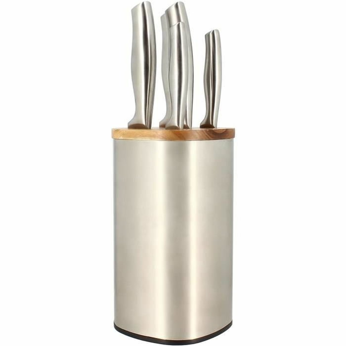 Menastyl Bloque de cuchillos de 5 piezas - 5041070 - Acero inoxidable y Madera Menastyl Bloque de cuchillos de 5 piezas - 5041070 - Acero inoxidable y Madera