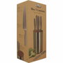 Menastyl Bloque de cuchillos de 5 piezas - 5041070 - Acero inoxidable y Madera