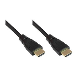 GoodConnections Cable HDMI 2m Alta Velocidad 4K Ultra HD 4096x2160, 3D, HDR, ARC, Ethernet, Chapado en Oro, Negro