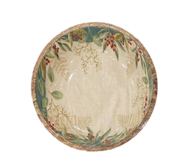 DKD Home Decor Adorno de Muérdago de Mango Lacado Beige