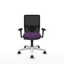 PIQUERAS Y CRESPO Silla de oficina Yunquera con mecanismo Sincro/Traslack, Morado y Negro