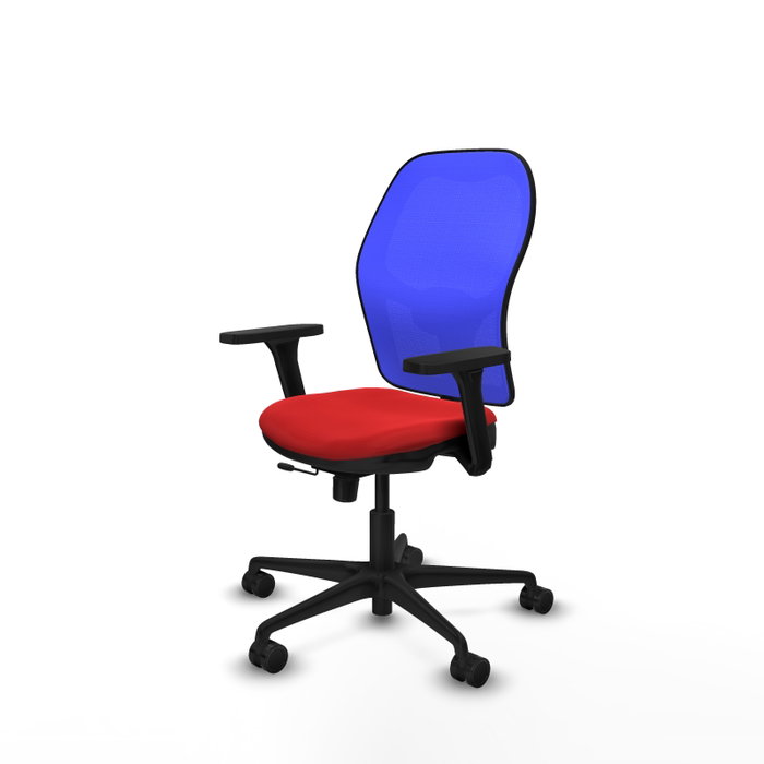 PIQUERAS Y CRESPO Silla de oficina Jorquera con mecanismo Sincro/Traslack, Rojo y Azul PIQUERAS Y CRESPO Silla de oficina Jorquera con mecanismo Sincro/Traslack, Rojo y Azul