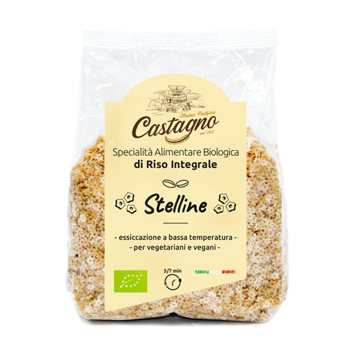 CASTAGNO Pastina de estrellas de arroz integral Eco 500 g CASTAGNO Pastina de estrellas de arroz integral Eco 500 g