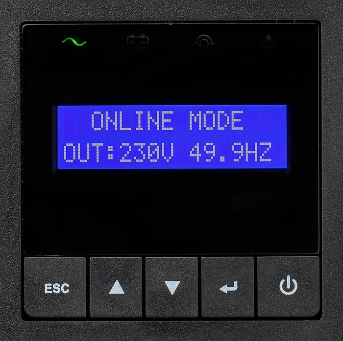 Eaton 9E1000IR SAI UPS Doble Conversión En Línea 1 kVA 900 W 4 Salidas AC, Forma de Onda Senoidal, Monitoreo Constante, LCD