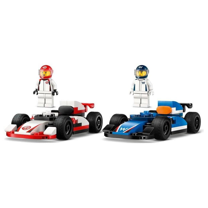 LEGO City Coches de F1 Williams Racing y Haas F1 con minifiguras de pilotos