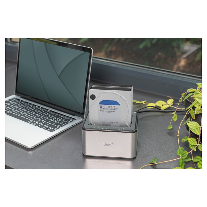 Digitus DA-71540-2 Estación de acoplamiento USB 3.2 para 2x HDD/SSD SATA de 2,5/3,5 pulgadas Digitus DA-71540-2 Estación de acoplamiento USB 3.2 para 2x HDD/SSD SATA de 2,5/3,5 pulgadas
