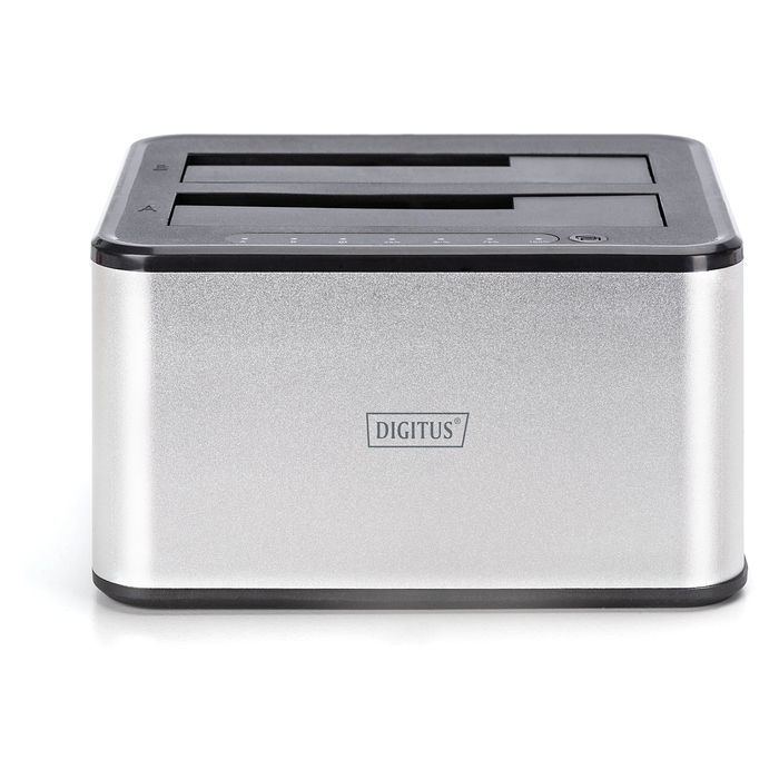Digitus Estación Acoplamiento Docking USB 3.0 Dual 2.5"/3.5" SATA HDD SSD Plata