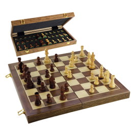 DEQUBE Juego de Ajedrez Deluxe con Piezas Talladas D00507