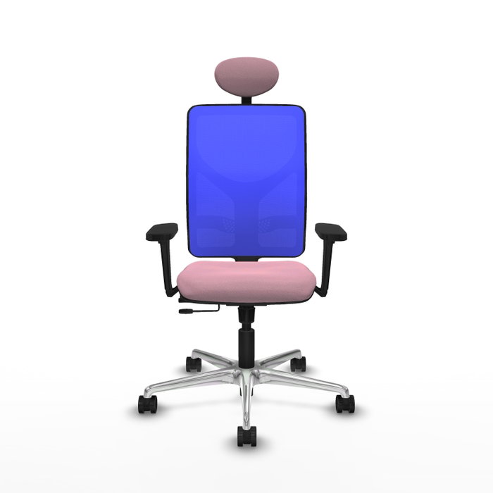 PIQUERAS Y CRESPO Silla de oficina Motilla con mecanismo Sincro/Traslack, Rosa y Azul