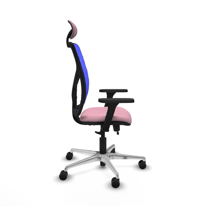 PIQUERAS Y CRESPO Silla de oficina Motilla con mecanismo Sincro/Traslack, Rosa y Azul