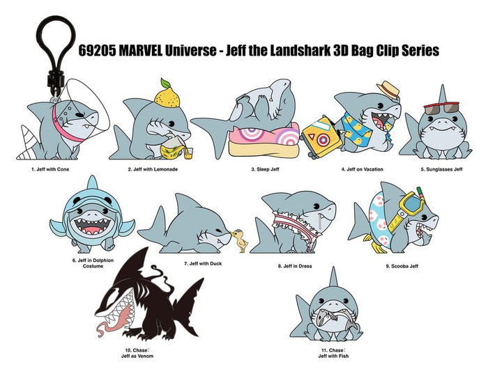 Monogram Int. Marvel Rivals 3D Colgantes PVC Jeff the Land Shark Series 17 Expositor (24)