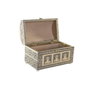 DKD Home Decor Joyero Arabe Champan Beige Madera y Aluminio 15.5 x 18 x 25 cm
