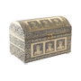 DKD Home Decor Joyero Arabe Champan Beige Madera y Aluminio 15.5 x 18 x 25 cm