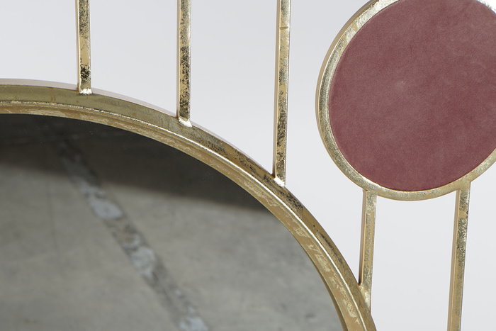 DKD Home Decor Espejo de Metal y Cristal con Círculos, Dorado, 100x100 cm