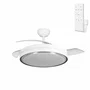 Ventilador DC Blanco/Plata 60W 6980lm 3500-4000-6500K 3 Aspas 6 Velocidades