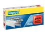 Rapid Grapas Super Strong 24/6 de Acero Inoxidable, Set de 5 cajas de 1000 unidades