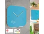 Leitz Reloj de pared Cosy de cristal azul 30x30 cm