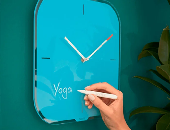 Reloj Leitz Cosy de Pared Silencioso Cristal 30x30 cm Azul