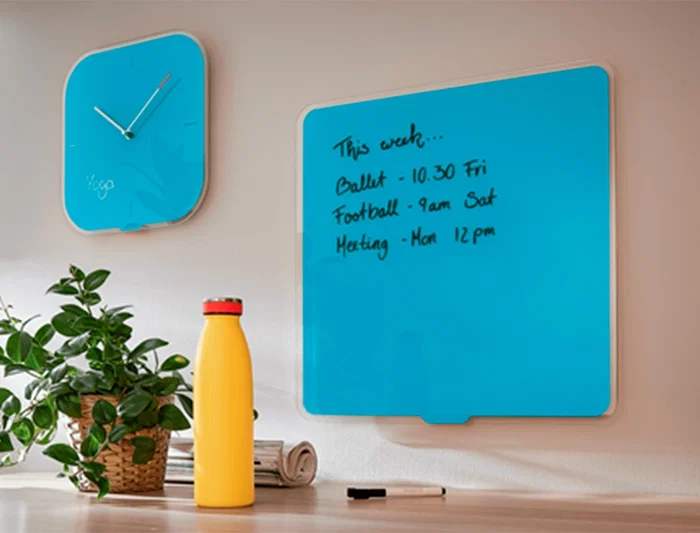 Reloj Leitz Cosy de Pared Silencioso Cristal 30x30 cm Azul