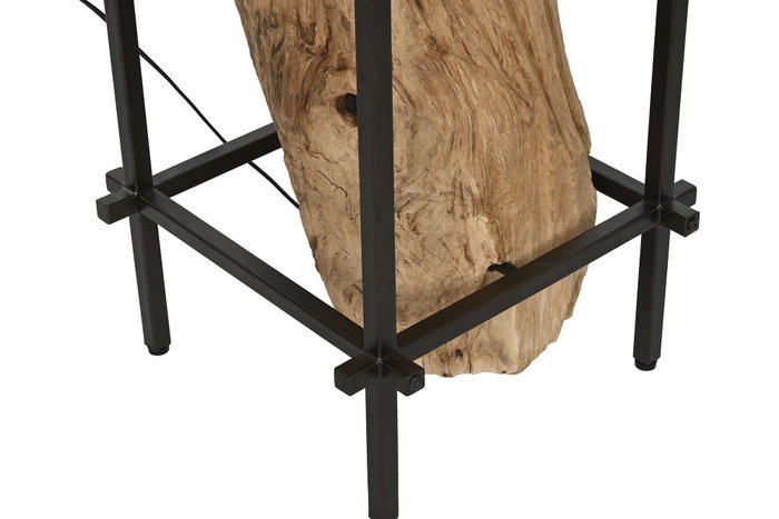 DKD Home Decor Lámpara de Techo Teca y Hierro Hecha a Mano DKD Home Decor Lámpara de Techo Teca y Hierro Hecha a Mano