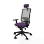 PIQUERAS Y CRESPO Silla de oficina Horna con mecanismo Sincro, Morado y Gris