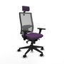 PIQUERAS Y CRESPO Silla de oficina Horna con mecanismo Sincro, Morado y Gris