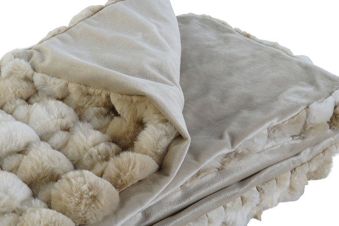 Manta Sofa Urban DKD Home Decor Beige Marron Claro 170 x 0.5 x 130 cm